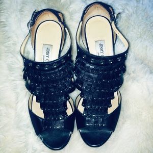 Jimmy Choo 💖 black leather sandals